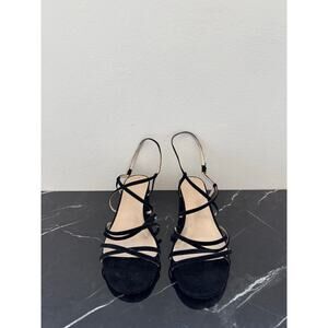 Raye Black Strappy Block Sandals